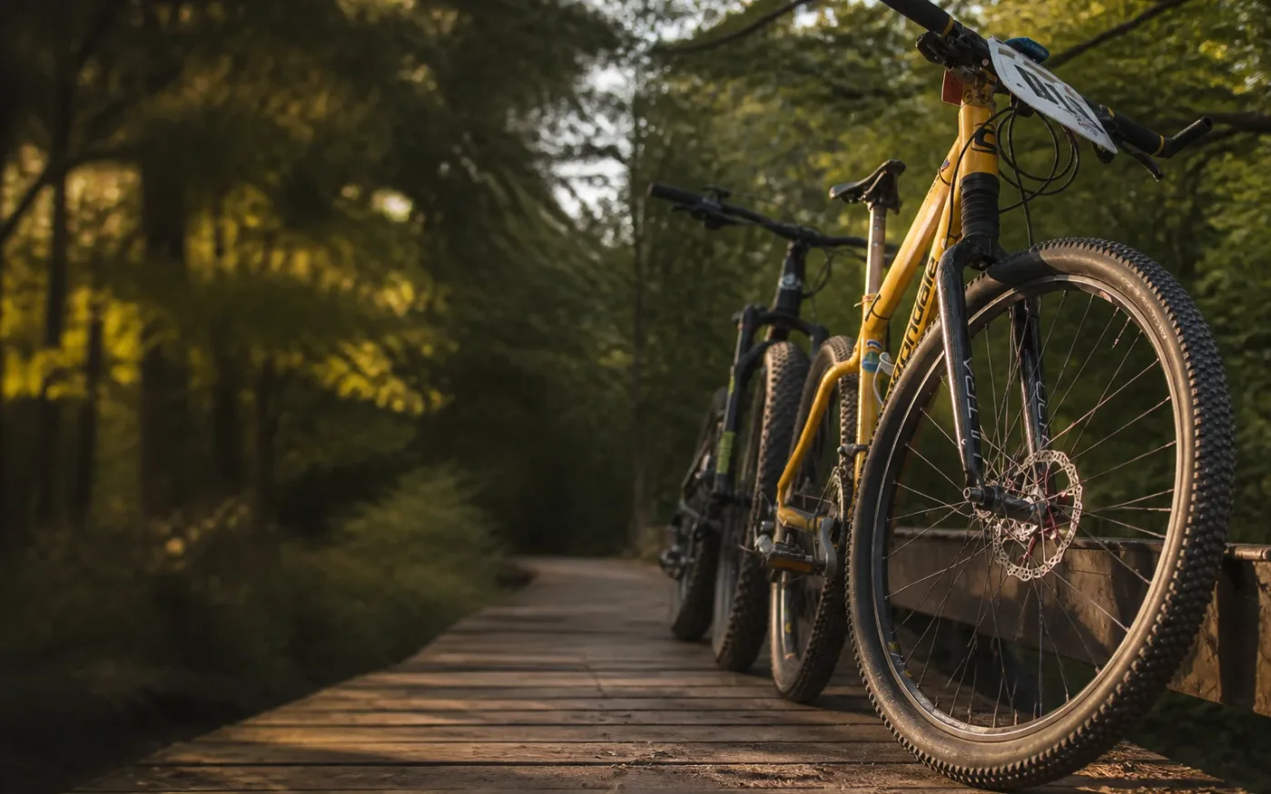 Bicycle tyre wear: checking tread depth on the contact patch